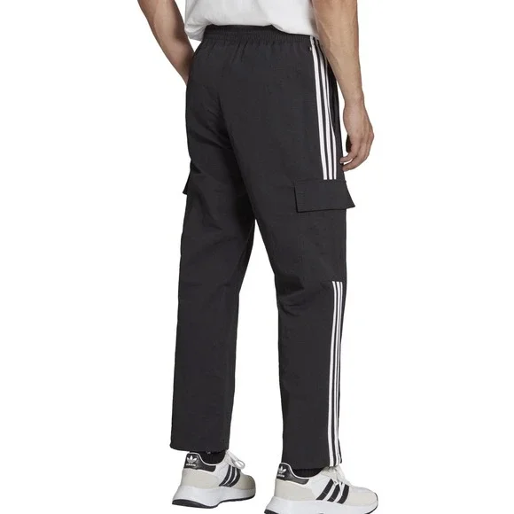 NEW Mens ADIDAS ORIGINALS CARGO Trefoil Track PANTS XL HR3364 Black White - Picture 5 of 7